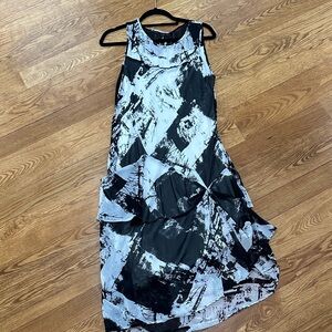 Stella Carakasi Black and White Asymmetrical Dress